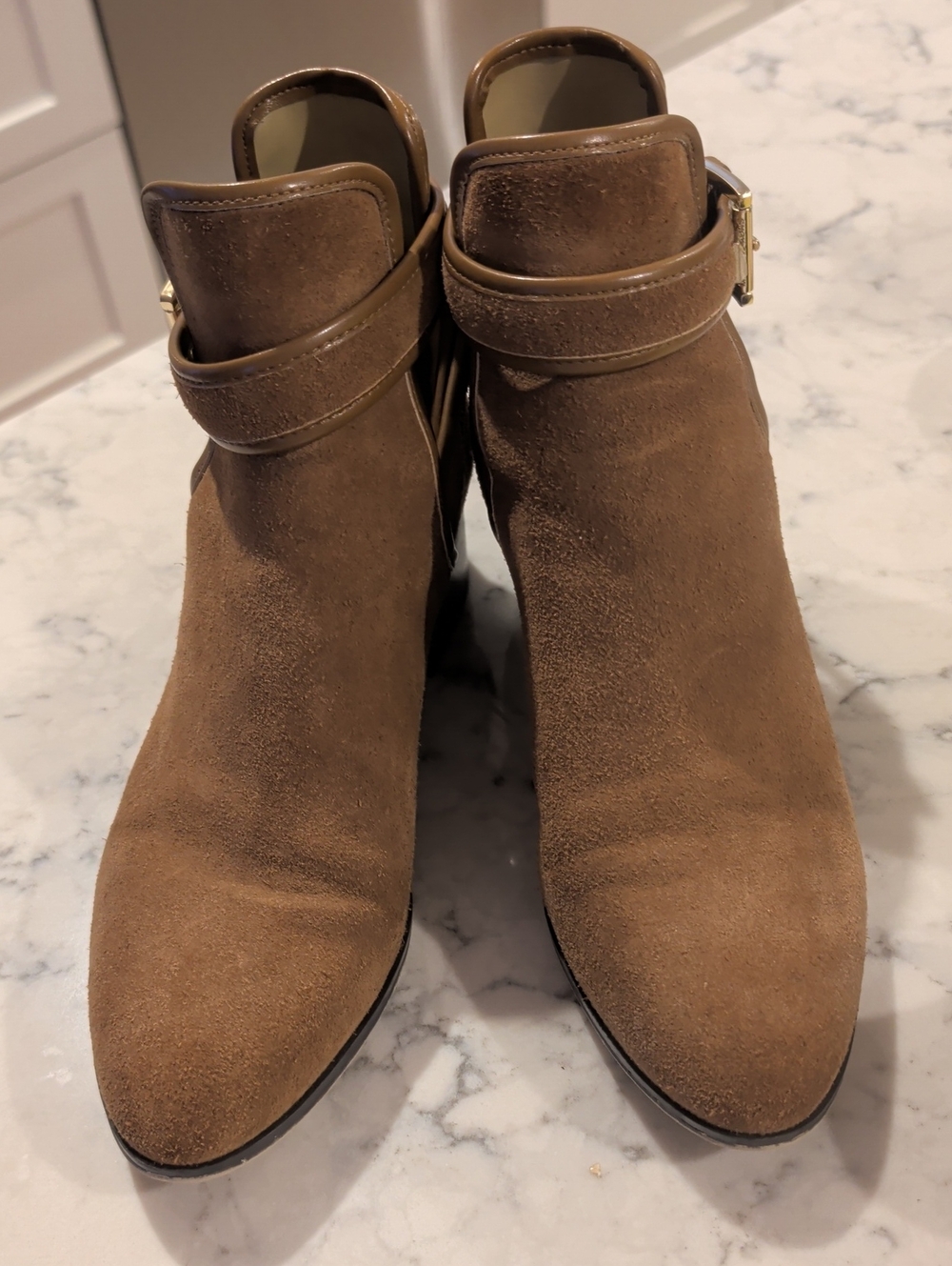 MK Suede Leather Booties